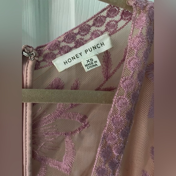 Pink Honey Punch Lace Floral Romper - Picture 2 of 4